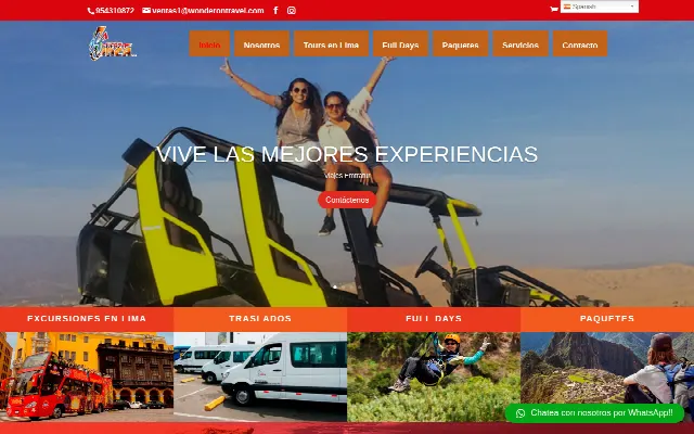 Captura de la web de Emtratur Fuerza Inca |